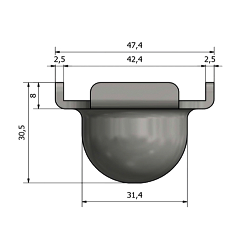 托盘脚47.4mm*47.4mm*30.5mm高*2.5mm厚度钣金冲压加工厂接受OEM