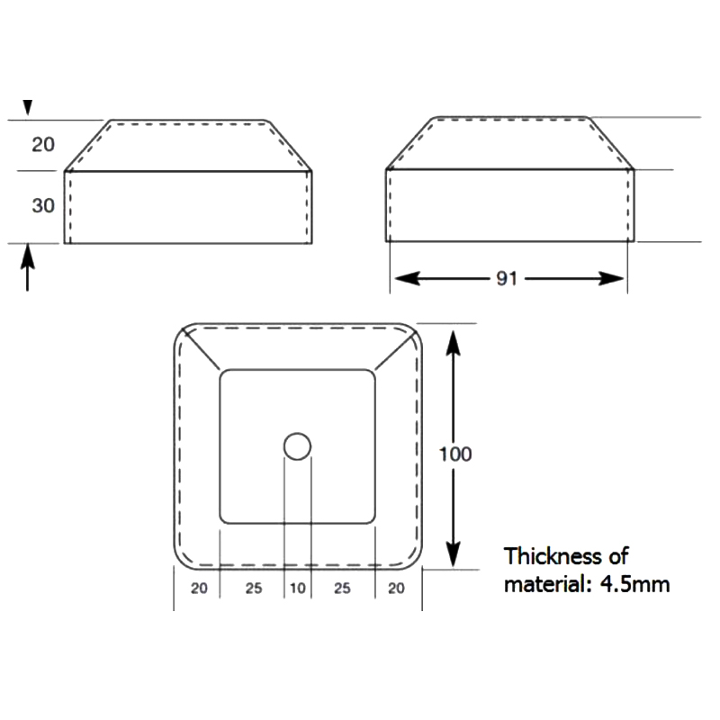 方形定制托盘脚 100mm*100mm*50mm 厚度 4.5mm 钣金钢可堆叠钢堆垛脚用于堆垛架